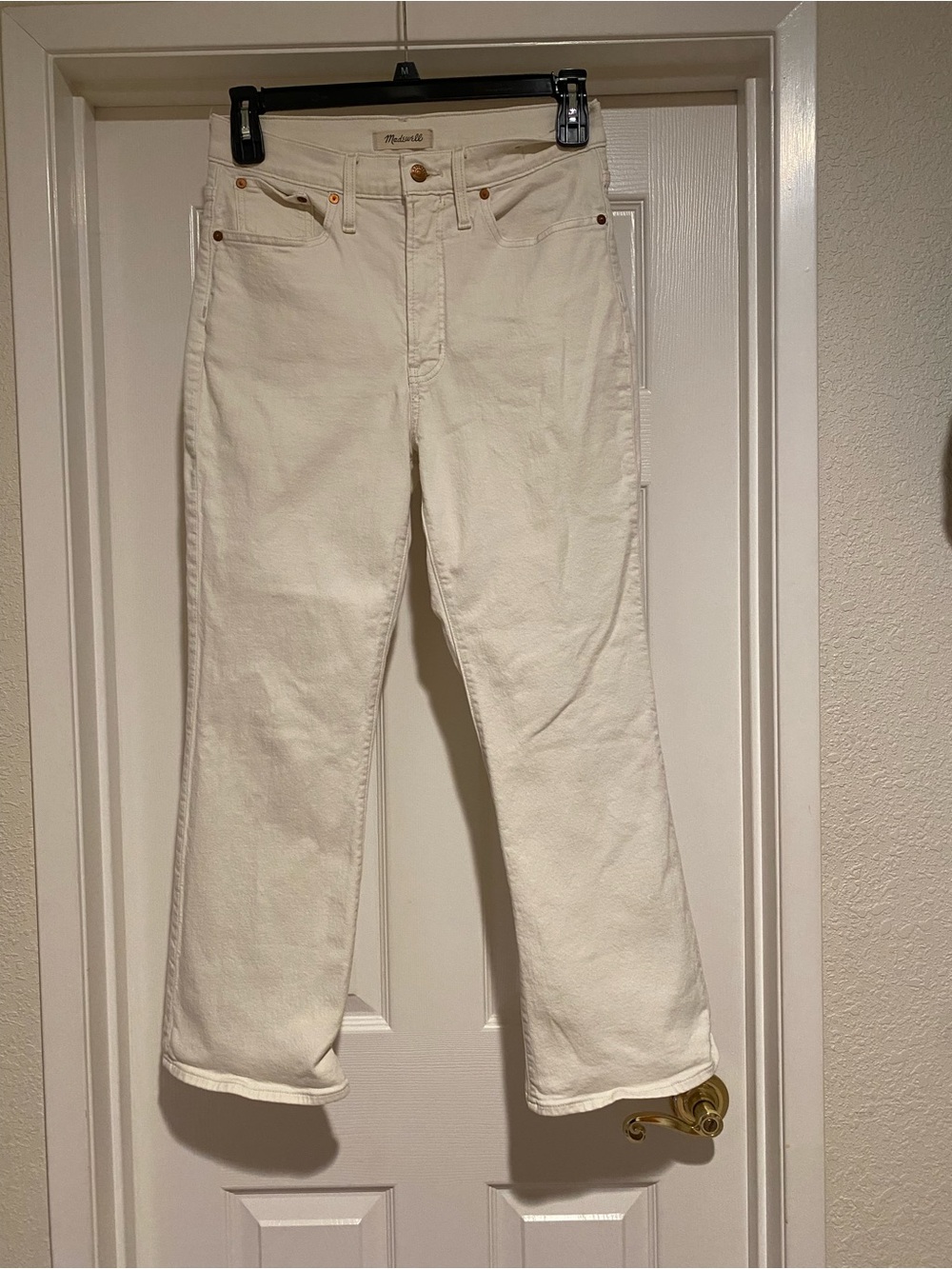 Madewell Cream Straight-Leg Jeans